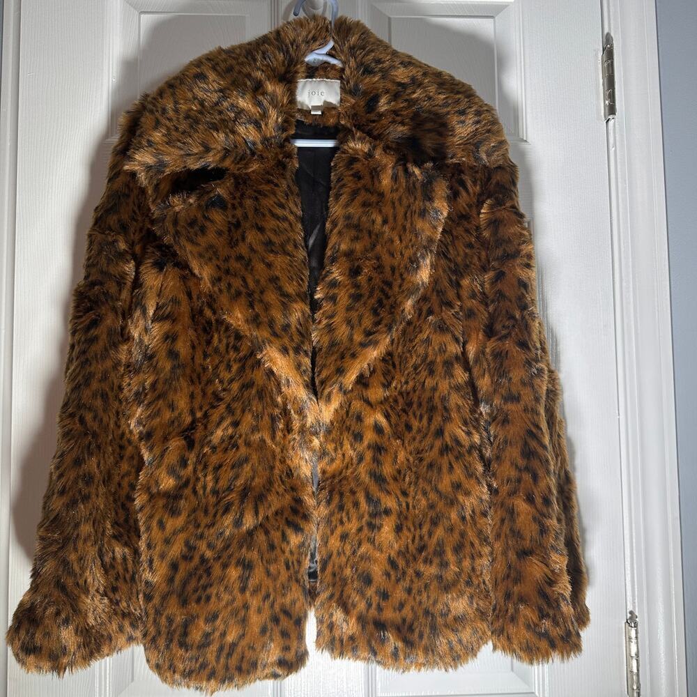 Joie Kisha Leopard Print Faux-Fur Jacket – Size XS - Picture 8 of 11